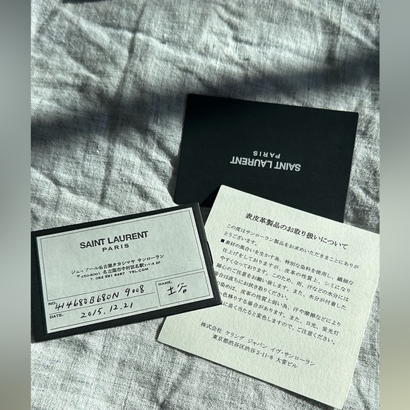 Auth SAINT LAURENT YSL Long Leather Wallet White F/S - Picture 4 of 17